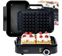 Mini Gaufrier 2000W - Gaufrier Compact Avec Revêtement Antiadhésif - Température Réglable-Gauffre Prépare 2 Grandes Gaufre[PE551]