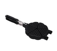 Mini Gaufrier Cinq Coeurs, Poêle Gaufres Aluminium et Plastique 16x36cm - Cuisson Uniforme, Compact et Léger Pour Petit Déjeuner Familial