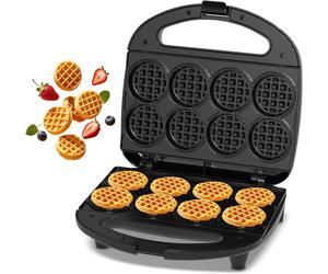 Mini gaufrier multifonction, plaque à gaufres, cuisson 8 x 5 cm, petites gaufres, parfait pour les familles