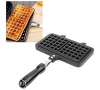 Mini Gaufrier, Petit Gaufrier avec Revêtement Anti-Adhésif, Machine a Gaufre pour 2 Gaufres, Poignée Thermo-Isolante, pour les Anniversaires des Enfants, les Fêtes de Famille, Noir