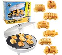 Mini gaufrier pour voitures et camions, faisceau de 7 véhicules différents, pour construction de camions et voitures de police, pour camions et crêpes en forme de voiture, plaque anti-adhésive