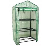 Mini-Gewächshaus Balkon Garten mit Regalen 69x49x25cm Grün für Gemüse