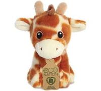 Aurora World Peluche Eco Nation Mini Giraffe 35068, 13 cm, marron