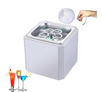 Mini glacière électrique en verre avec LED, refroidit les verres à -45 °C en 4-6 secondes, machine à glaçons en acier inoxydable pour bars, restaurants, cuisines