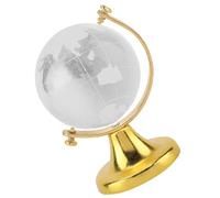 Mini Globe, Petites Boules de Cristal Décoratives, Ornement de Bureau, Globe Terrestre Rond avec Carte du Monde, Boule de Verre en Cristal, Globe d'affichage, Globe en Verre