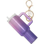 Mini gobelet porte-clés accessoires pour tasse Stanley, jolie breloque clé pour femme, sac à main, sac à dos, Violet coloré, Medium