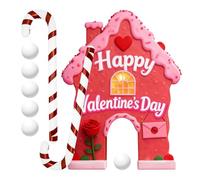 Mini Golf de table - Cadeau Saint Valentin pour lui, Terrain en bois 35 cm, 2 bâtons bâton et 6 balles, activité rendez-vous intérieur | pour petit ami, mari, golfeur, bureau