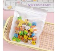 Mini Gommes Kawaii Pour Enfants,Fruits,Animaux,Coeurs D'amour,Gomme À Crayon,Cadeau Pour Enfants,Papeterie Coréenne,École,Bureau,Fournitures D'écriture,50 Pièces Par Sac - Type 50pcs Animals