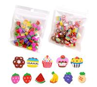 Mini Gommes, Tiny Fun Erasers, Gommes de Dessin Animé, Écoles Élèves Papeterie pour Faveurs De Fête, Étudiants, Cadeaux, Récompenses de Devoirs (100 Pièces)