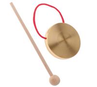 Mini Gong Percussion | 10 cm Kupfer mit Holzschlägel | Traditioneller Mini-Gong aus Metall mit Holzschlägel - ideal für Kinder, Feste und musikalische Unterhaltung mit klarer Klang