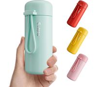 Mini Gourde Isotherme 150ml, Petite Bouteille Isotherme En Acier Inoxydable Pour Boissons Chaudes Et Froides, Mini Flask Facile À Transporter - 100% Étanche (Menthe)