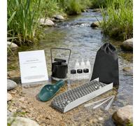 Mini gouttière pour la recherche d'or et le lavage de l'or, boîte à serrures portable avec accessoires, kit professionnel pour l'extérieur et les loisirs, équipement de lavage d'or pour débutants