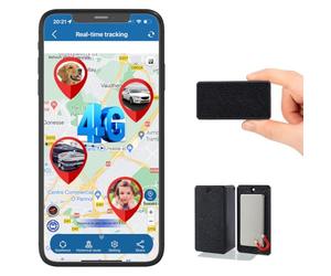 Mini GPS Tracker avec aimanté 4G Longue Distance Localisateurs d'objets Winnes Traceur Antivol pour Enfants Moto Velo Valise,sans abonnement Application Compatible iOS et Android,Carte SIM requise