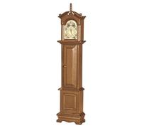 Mini Grandfather Clock, 1/12 Scale Vintage Rustic Timepiece Doll House Furniture, Wooden Tabletop Timepiece Model Decor, Realistic Classic Standing Clock Ornament for Home Display, 1.65x0.91x7.52 Inch