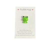 Mini grenouille de poche câline câlin de poche pour amis, cadeau qui pense à vous, souvenir d'encouragement, carte de poche bon cadeau grenouille Luc
