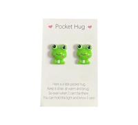 Mini grenouille de poche en forme d'animal avec cartes de vœux, décorations d'encouragement, vœux de poche avec carte câlin C grenouille