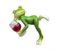 Mini grenouille en résine résistante aux intempéries pour petites plantes, sculpture décorative de jardin pour créer une atmosphère charmante sur la terrasse, le balcon ou le bureau intérieur (prenez
