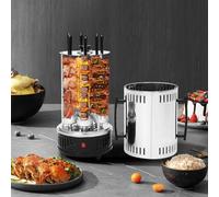 Mini Grill à Doner pour la Maison, Machine à Kebab Électrique, Grill Vertical, Brochette pour Dönerspieß en Acier Inoxydable, Rôtissoire Barbecue de Table Avec 6 Pics