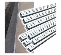 Mini grille de drainage de 1 à 2/5 ou 2 pouces de large, fossé de drainage de sol en béton pour terrasse, jardin, trottoir, avec grille amovible, kit de gouttière mince et épissable pour gazebo (8 piè