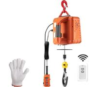 Mini Grue Électrique Télécommandée 1500W, Treuil Portable, Capacité De Charge 500KG, Hauteur Levage 25 Pouces, Usage Domestique Treuils électriques