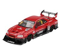 Mini GT 1/64 Nissan LB-ER34 Super Silhouette Skyline Rouge/Noir (poignée droite) Produit fini MGT00843-R
