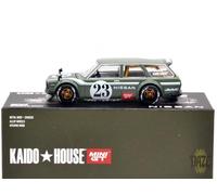 MINI GT KHMG076 Kaido Hasu Datsun 510 Wagon Fibre de carbone V3 (Vert)