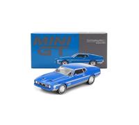 MINI GT MGT01138-L - Mustang Mach 1 Grabber Blue 1971 - échelle 1/64 - Voiture Miniature