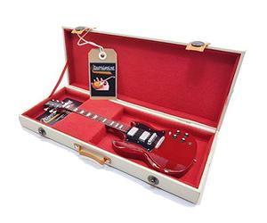 Mini guitar Angus Young AC/DC sg model + boîtier miniature à échelle 1:4 guitare miniature avec étui de collection music gadget rock ac-dc