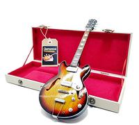 Mini guitar John lennon the Beatles Casino modèle + boîtier rigide pour guitare miniature à l'échelle 1:4 de collection music gadget rock