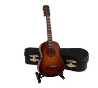 Mini Guitare Classique En Bois Miniature Modèle De Guitare Instrument De Musique Décoration De Guitare Cadeau Décor(Brown)