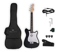 Mini Guitare Electrique 4 cordes avec Ampli Intégré pour Enfant Format 1/2 - Pack Complet Noir Noir
