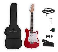Mini Guitare Electrique 4 cordes avec Ampli Intégré pour Enfant - Pack Complet Rouge Rouge