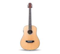 Mini guitare électro-acoustique, taille 3/4, voyage, éducation, cordes en acier, naturel