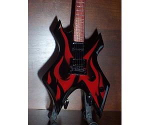 Mini Guitare SLAYER KERRY KING Flammes Affichage Cadeau