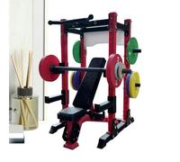 Mini Gym Set - 3D Printed Fitness Desk Decor Realistic Barbell | Dumbbell Figurine Model Creative Tabletop Ornament Lightweight for Home, Office, Shelf, Cabinet Or Adults