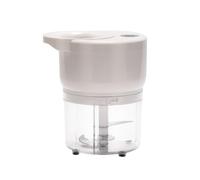 Mini hachoir à ail 500 ml avec bol en verre, moulin à légumes portable sans fil, petit gadget de cuisine pour oignons, piments et noix (blanc)