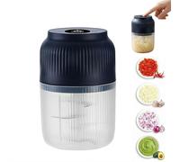 Mini hachoir à ail électrique de 300 ml, petit hachoir à ail 2026, mini robot de cuisine, hachoir à légumes portable, rechargeable par USB, sans fil, pour écraser les oignons, le chili, le gingembre