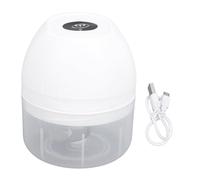 Mini hachoir à ail électrique sans fil, multifonction, pour la cuisine, hachoir à légumes et oignons, robot culinaire portable, 250 ml, en plastique ABS sûr, en acier inoxydable, (Blanc)