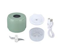 Mini hachoir à ail électrique sans fil, robot culinaire portable et étanche, chargement USB 5 V, pour oignons, gingembre, camping, cuisine, lame en acier inoxydable de 100 ml, (Vert)