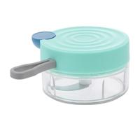 Mini Hachoir à Ail Manuel Portable 180ml Vert Transparent ABS PC | Voyage et Maison, Coupe Viande Gingembre, Bol Antidérapant, Graduation Visible, Usage la Cuisine