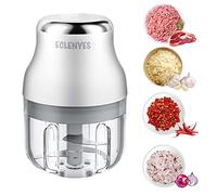 Mini hachoir à ail rechargeable par USB - Puissant mélangeur à légumes - Hachoir à légumes sans fil pour gingembre, piment, fruits, viande, etc. (250 ml)