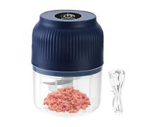 Mini hachoir à aliments : outil électrique portable pour couper les aliments, fonctionnement sans fil, processeur de comptoir de petite taille, nettoyage facile, aide de cuisine moderne | paire