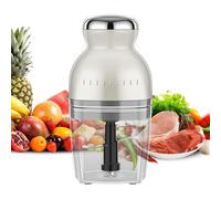 Mini hachoir à viande électrique, mélangeur multifonctionnel de 1000 ml pour smoothies et shakes protéinés, 4 lames tranchantes avec fouet et disque à râper pour la cuisine à domicile