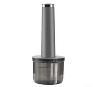 Mini hachoir à viande en acier inoxydable compact chargé par USB (gris)