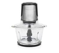 Mini-Hâchoir Duo XL 221052 Princess, 4 Lames en Acier Inoxydable, Bol en Verre de 1, 5L, 300W