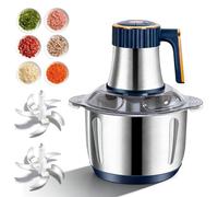 Mini Hachoir Electrique,5L Hachoir A Viande Polyvalent Avec Deux Lames De Coupe,Hachoir Electrique De Cuisine Pour Viande,Légumes,Fruits Et Aliments Pour Bébés,500 W,Réglable Sur 5 Niveaux