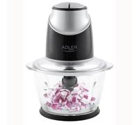Mini Hachoir Électrique à Viande Électrique, 4 Lames en Acier Inox., 2 Vitesses, 550W, Blanc/Noir, Adler, AD4082
