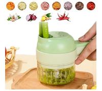 Mini Hachoir électrique, Ensemble de Coupe-légumes 4 en 1, Robot Culinaire sans Fil USB, Hachoir à l'ail pour l'ail, Le Piment[1119]