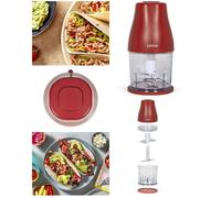 Mini hachoir électrique - LIVOO - WDOP244R - 400 W - 300 ml - 2 lames inox