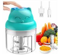 Mini Hachoir Électrique Multi Moulinette 250ml Mixer Blender Avec Design Acier inoxydable 3 Lames Presse Ail Hachoir HACHOIR MANUEL